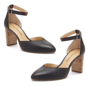 Lucky Brand Mariannah black leather pumps